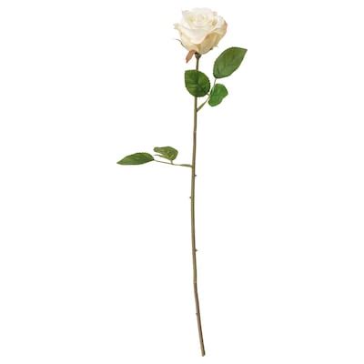 SMYCKA artificial flower, Rose/white, 52 cm (20 ½") - IKEA