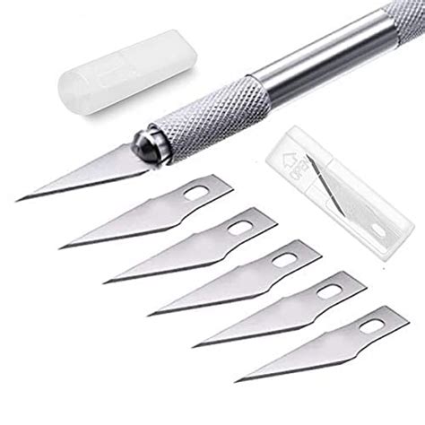 AmigozZ Detail Precision Pen Knife with 5 Interchangeable Sharp Blades ...