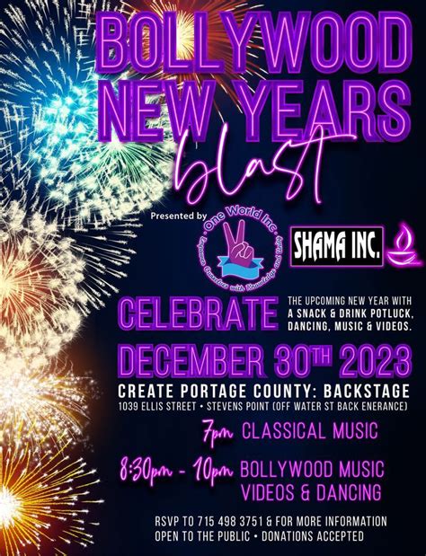 Bollywood New Years Blast, CREATE Portage County, Stevens Point ...