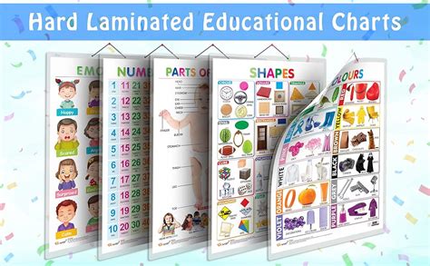 Buy Set of 4 Colours, Shapes, Parts of the Body and Numbers 1-100 Early ...