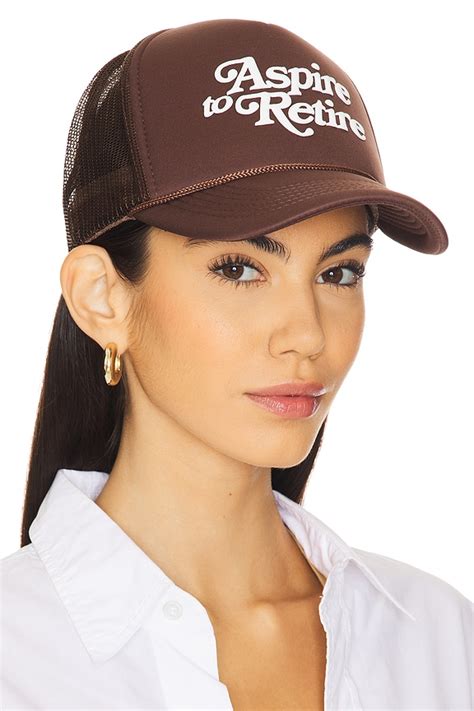Motel Margarita Aspire Script Trucker Hat in Espresso | REVOLVE