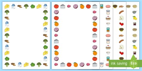 Borders of Fruits and Vegetable | Page Borders