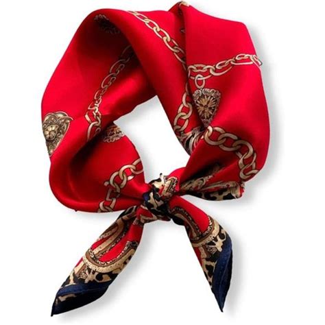 100% Mulberry Silk Neck Scarf Small Red | Color: Red | Size: Os ...