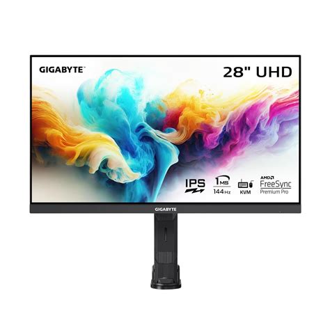 GIGABYTE M28U-AE Arm Edition 28" 144Hz 2160P UHD-KVM Gaming Monitor ...