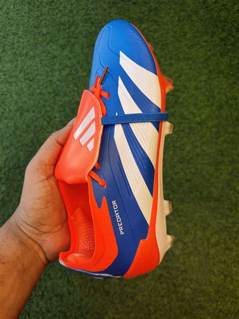 Predator Blue And Orange Colour Foldover Tranning Boot