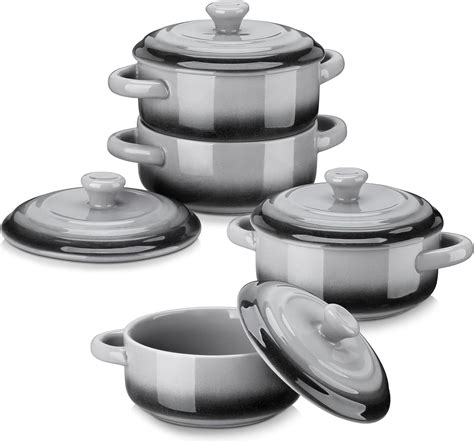 Amazon.com: LOVECASA Casserole Dish for Oven with Lid,14 OZ Ceramic ...