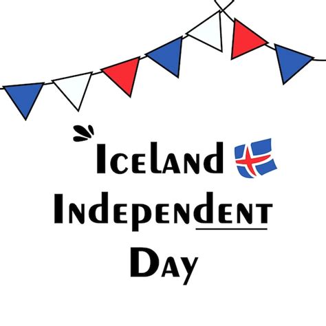 Glückliche Island-Unabhängigkeitstag-Feier-Flaggen-Vektor-Schablonen ...