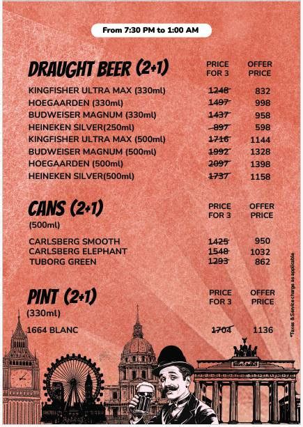 Menu at Pop Tate's R-City Mall, Mumbai