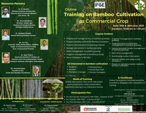 2 Days Online Training Program on – Bamboo Culitvation as Commercial ...
