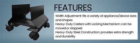 Bosney Metal CPU Trolley – Sturdy Black CPU Stand with Wheels ...
