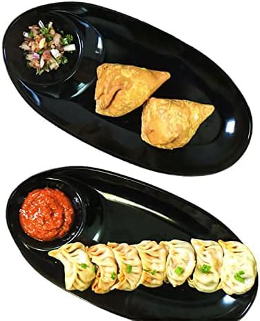 Decor Vibes Melamine Glossy Platter for Serving Momos, French Fries ...