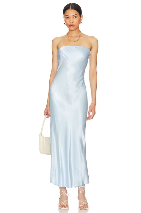 SNDYS X Revolve Angel Strapless Midi Dress in Light Blue | REVOLVE