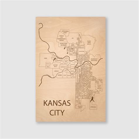 Buy Kansas City, MO KS Map, Map of Kansas City Missouri and Kansas City ...