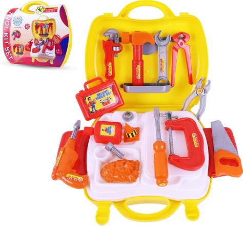 Buy Toyshine DIY Portable Tool Set Toy with Briefcase, Accessories ...