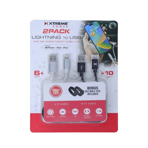 Xtreme 6' and 10' Premium Braided Cables Lighting to USB | BJ's ...