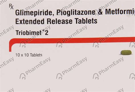 Triobimet 2mg Strip Of 10 Tablets: Uses, Side Effects, Price & Dosage ...