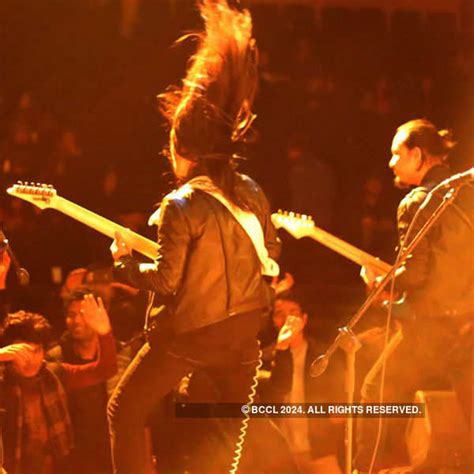Traffic Jam rocks during a performance "Rock finds it's feat", held at ...
