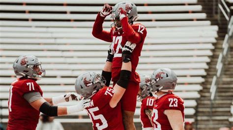 WSU wraps up first spring football camp under Jimmy Rogers | krem.com