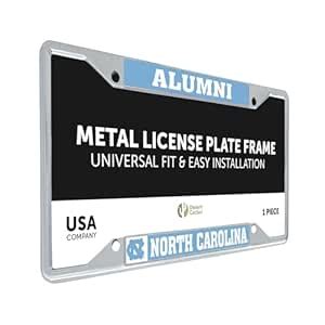 UNC University of North Carolina Alumni Metal License Plate Frame for ...