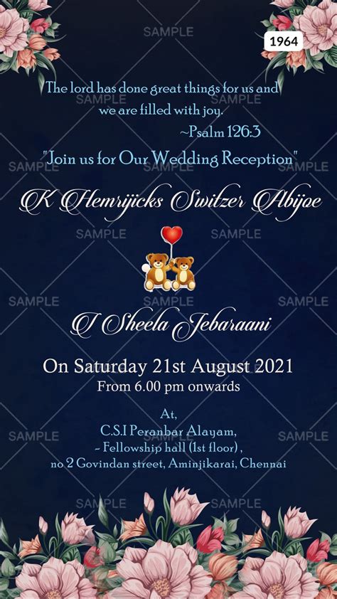 Bible verse Christian wedding ceremony invitation card Canva Editable ...