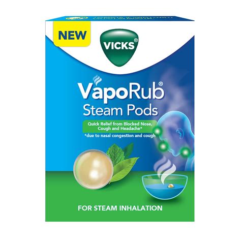 Buy Vicks VapoRub SteamPods 4s, For Steam Inhalation, Quick from ...