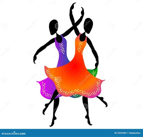 Women Dancing Clip Art 2 Stock Images - Image: 3352984