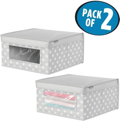 Buy mDesign Soft Stackable Fabric Closet Storage Organizer Holder Box ...