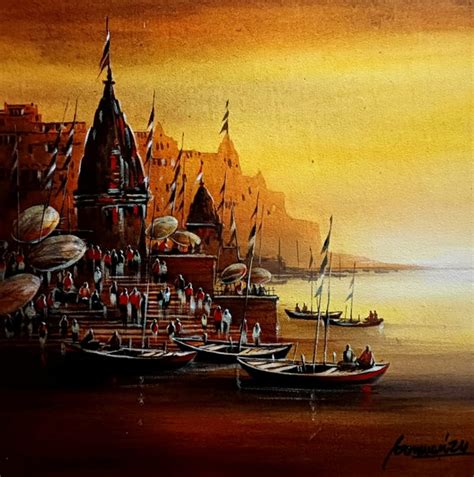 Temple Paintings | Mandir Wall Art Online - Watercolor & Abstract Works ...