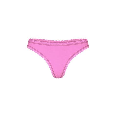 Buy Victoria's Secret Pink The Lacie Cotton Lace-Waist Thong Online