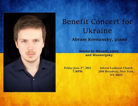 Benefit Concert in Support of Ukraine, Advent Lutheran Church, New York ...