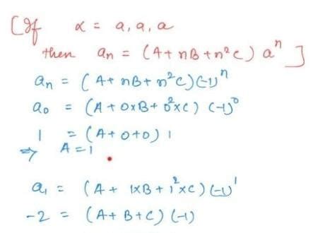 Solve the recurrence relation an+3-3an+2+3an+1-an =3+5n for n>=0 ...