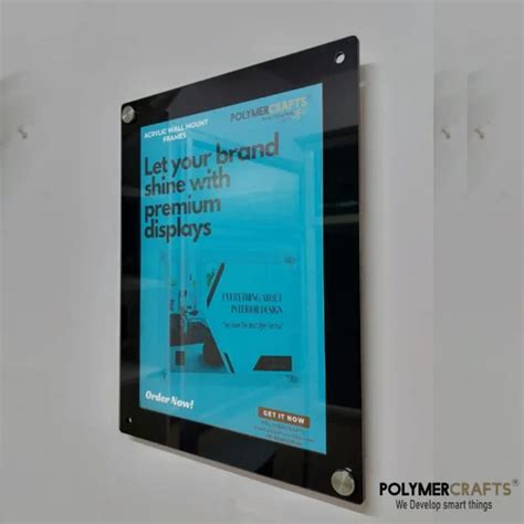 ACRYLIC WALL MOUNT SIGN HOLDERS - A3 Acrylic Sandwich Stud Frame ...
