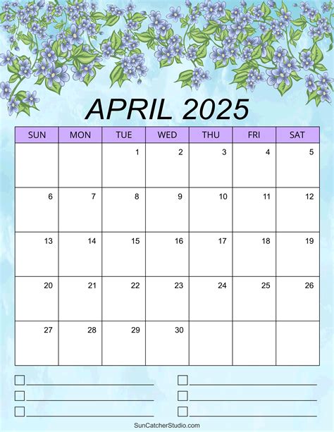 April 2025 Calendar (Free Printable) – Free Printables, Lettering, SVG ...