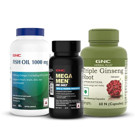 GNC Men's Energy, Immunity & Performance Trio | Multivitamin with 32 ...