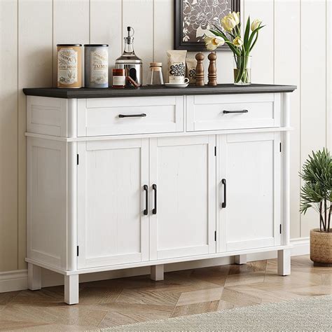 Amazon.com - 48 Inches Buffet Cabinet with Storage, Farmhouse Sideboard ...