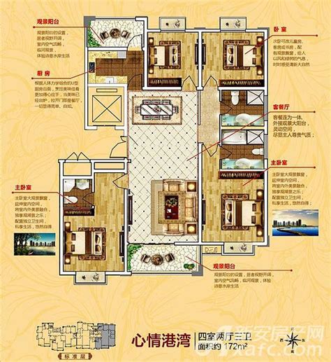 现代四居室170平米6万-中海云麓公馆装修案例-济南房天下家居装修网