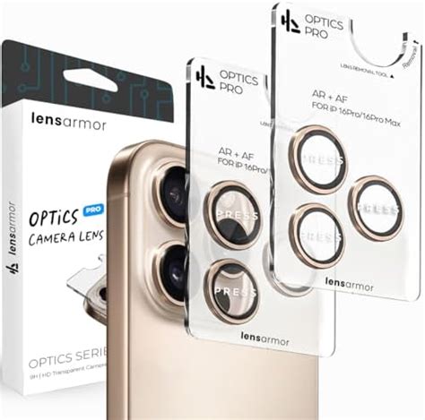 Lensarmor Compatible with iPhone 16 Pro Max Desert Titanium Camera Lens ...