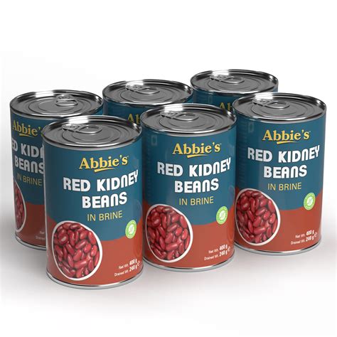 Abbie's Red Kidney Beans, 2400 g Pack of 6 (400 g Each) | Precooked Red ...