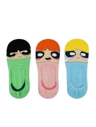 BALENZIA Powerpuff Girls Women Loafer Socks Invisible/No Show Socks ...
