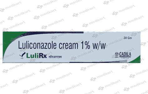 LULIRX CREAM 30 GM : View Price, Combination and Alternatives | Medkart