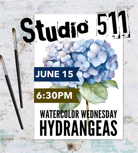 Watercolor Wednesday Hydrangea, 116 N. Poindexter St., Elizabeth City ...