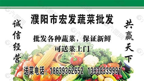蔬菜批发名片图片平面广告素材免费下载(图片编号:3617753)-六图网
