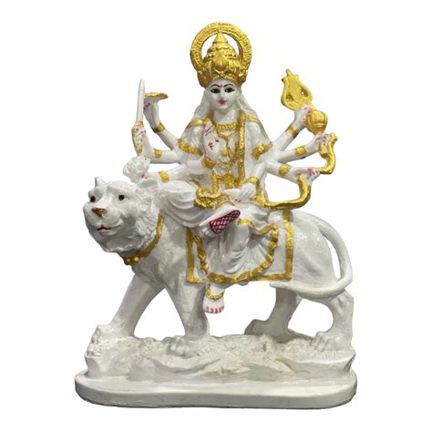 Ma Sherawali Jagdambe Durga Ji Mata Ji Idol Marble Look Murti H 31 cm ...