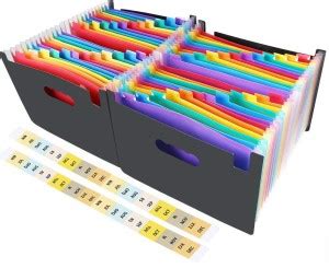 Flipkart.com | Techtest 24 Pockets Expanding File Folder Organizer with ...