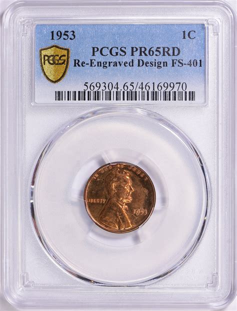 1953 Lincoln Cent Re-Engraved Design FS-401 PCGS Proof-65 RD (Item ...