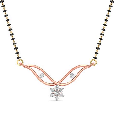Buy Joyalukkas 18k (750) Rose Gold and Diamond Mangalsutra for Women at ...