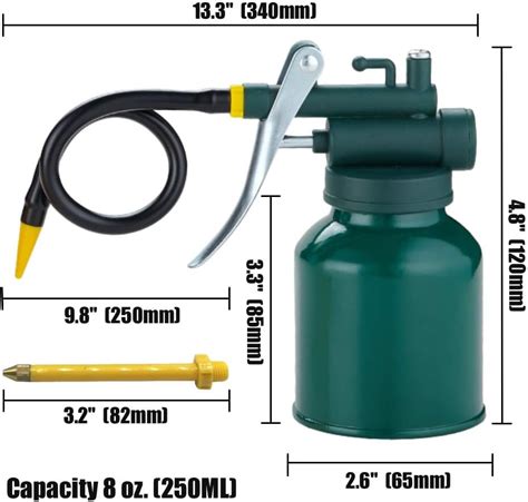 USUNRISE Oil Can Pump Oiler Can-8oz. Green Metal Can Bottle India | Ubuy