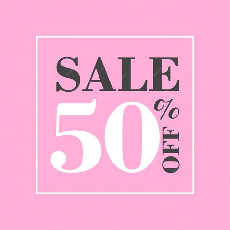 Premium Vector | 50 percent off sale promotion ad poster discount for ...