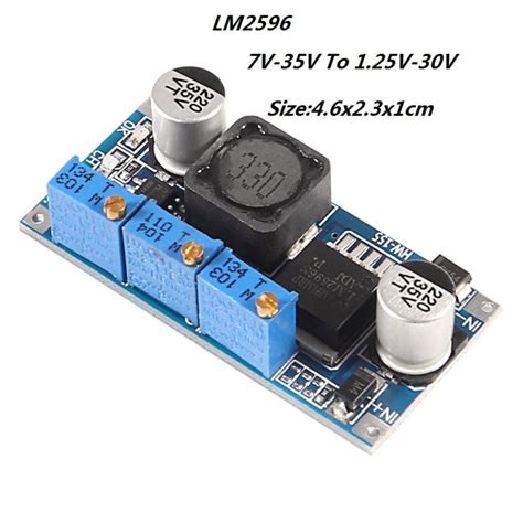 LM2596 DC-DC Step-down Adjustable CC/CV Power Supply Module Converter ...