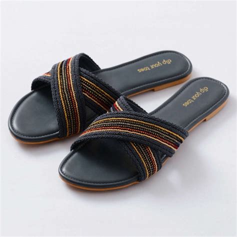 Blue criss cross flats – Dip Your Toes